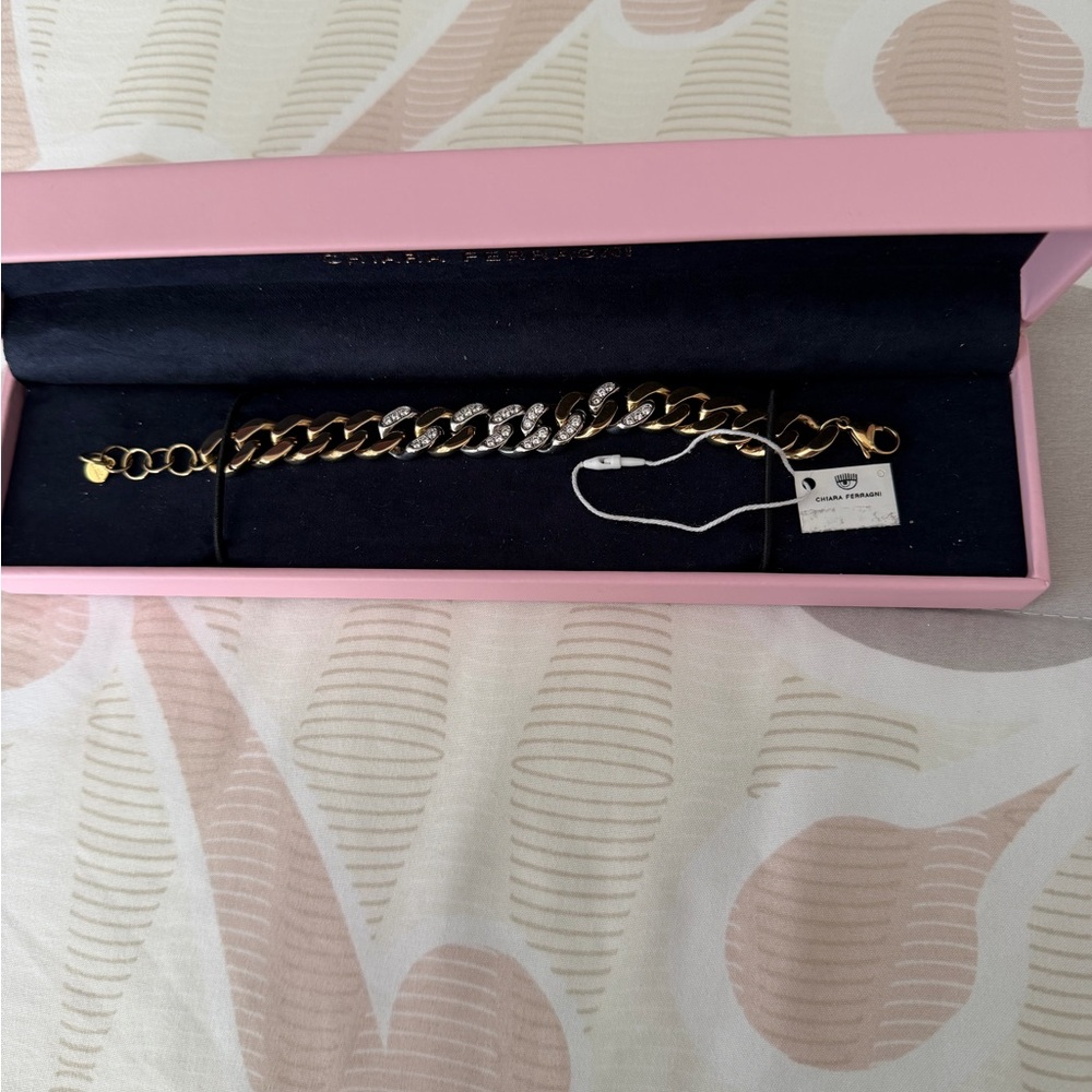 Chiara Ferragni Gold and Rhodium Plated Chain Bracelet J19AUW04